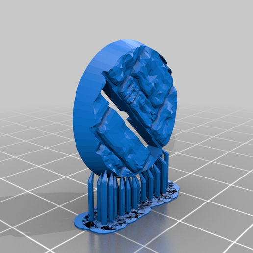 🧸 25mm Stonework Textured Bases with Slot・Free 3D File for ・Cults