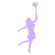 Girl and Baloon.stl Pendientes - varios
