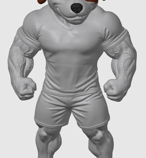Customizable Buddy Dog Mascot – Multi-Part 3D Print