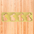 MINICORTANTE-CONEJO.png Mini ruler cutter Easter bunny - Easter Day cookies cutter