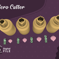 Micro Cutter STL file MICRO POLYMER CLAY CUTTER * 4 SIZE/COPYRIGHTED LICENSE/EULITEC.COM・Template to download and 3D print