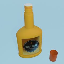 lotion_bottle_render1.jpg 3D file Suncream 3D Model・3D printable model to download