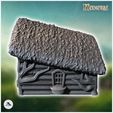 5.jpg Hobbit house with sloping concave roof and round wooden door (18) - Medieval Middle Earth Age 28mm 15mm RPG Shire