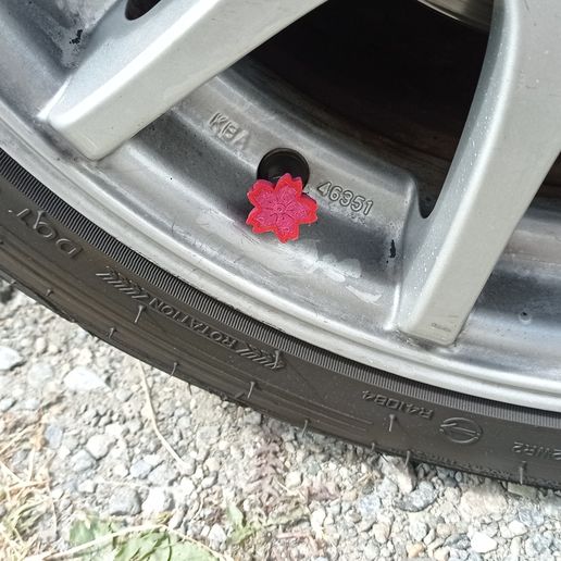 💐 Sakura Flower Cherry Blossom Tyre Valve Stem Cap Car・ STL File for ・Cults