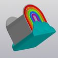5.jpg Multicolor Rainbow and Cloud Planter