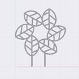 Leaf-Ring-Trellis-Top-CAD.jpg Modern Leaf Ring Trellis for Climbing Plants