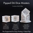 Pipped Dé Dice Masters 3 versions of the STL files: Nonny Bumpers Supported How the Dé will How the Dé will Hand-placed supports look after sanding. look after supports designed for clean, Mainly included for are removed. Use to perfect prints. illustrative purposes. add your own supports Print this version. if desired. Pre-Supported for Easy Printing * Heart Pips Dice Masters - Sharp-Edged Heart Pipped D6 - Pre-Supported