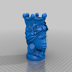 moorish-head-taormina_VinceCZ.png Archivo STL gratis Mujer siciliana Testa di Moro・Diseño por impresión en 3D para descargar