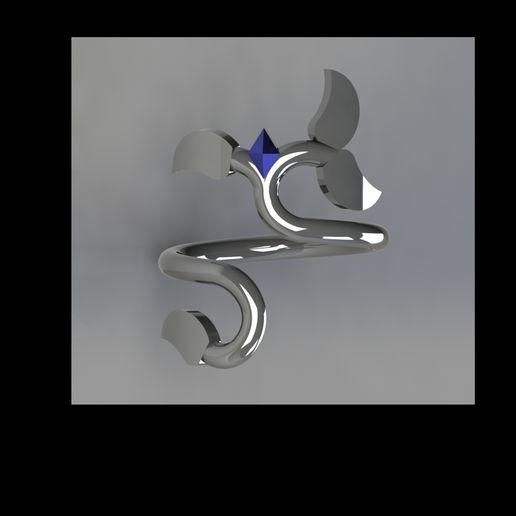 AnilloDiamanteAzulPlata.JPG Descargar archivo GCODE gratis Anillo HELISEMA • Plan para imprimir en 3D, DAYIN