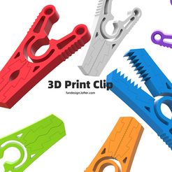 Clip004a.jpg Бесплатный 3D файл Клип・Дизайн 3D принтера для загрузки