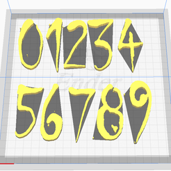Slika.png Numbers 0-9 Liquid paint font