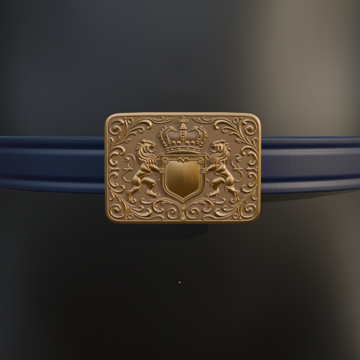 Royal Belt Buckle 3D model