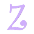 Z.stl Straw topper letter Z