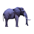 026.png Низкополигональный слон Саванна 3D модель