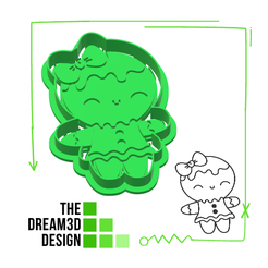 GINGER-GIRL-STAMP.png STL file GINGER GIRL STAMP・3D printable design to download
