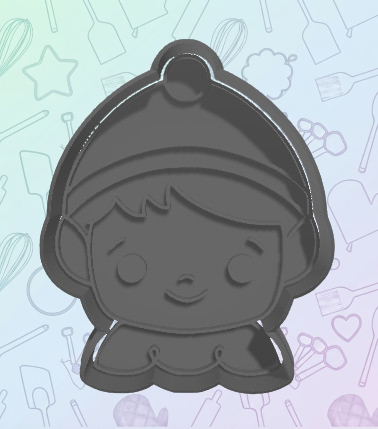 Elf Boy Face Cookie Cutter