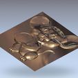 hello5.jpg Free STL file cartoon relief model “hi,my friends”・3D printer design to download