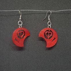 20180821_164012.jpg Free STL file earring round heart・Object to download and to 3D print