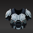 QHPx8Mb4OZ.png Tactical Xeno Hunter Pauldrons - Multi-Layered Futuristic Sci-Fi Armor STL - Distressed Battle-Worn Shoulder Protection for Cosplay