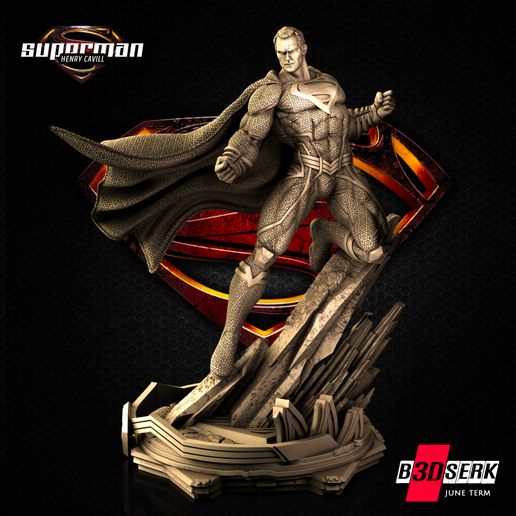 🦸‍♂️ B3DSERK June Term Superman Sculpture 1/6・ STL File