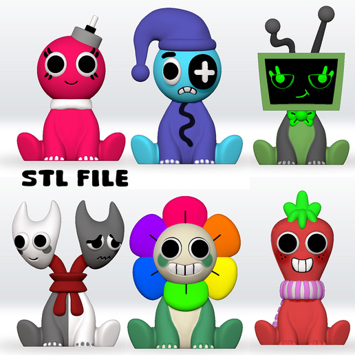 0p.png Dandys Welt Astro, Bobette, Sprout, Vee, Razzle und Dazzle STL-Datei 3D-Modelle Charakter Fanart
