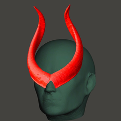 Captura.PNG Free STL file Mask with frontal Horns・3D print design to download