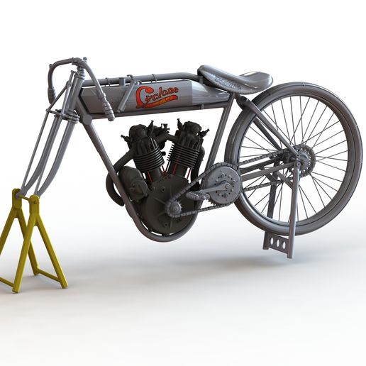 🌀 1/12 1914 Cyclone 1000 Boardtrack Racer・ STL File for 3D printing・Cults