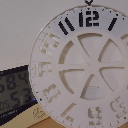 Stencil Clock, Gear Clock 3d printed 3D model
