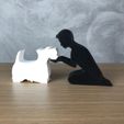 IMG-20240322-WA0095.jpg Boy and his Scottish Terrier for 3D printer or laser cut