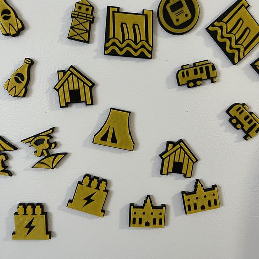 Fallout map icon magnets 3D model