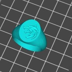 WitcherRing.JPG Fichier STL gratuit Witcher Signet Ring・Design pour imprimante 3D à télécharger