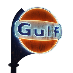 GULF.png 1950´S VTG GULF STATION SIGN