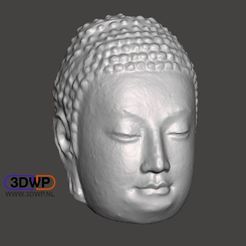 BuddhaHead1.jpg STL file Buddha Head (Hollow)・3D printer design to download