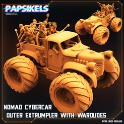 720X720-nomad-cybercar-outer-extrumpler-with-wardudes.jpg 3D file NOMAD CYBERCAR OUTER EXTRUMPLER WITH WARDUDES・3D printer design to download