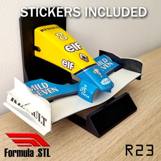 Renault R23 F1 Front Wing STL - Alonso - Trulli - 1/8 Replica Printable FREE