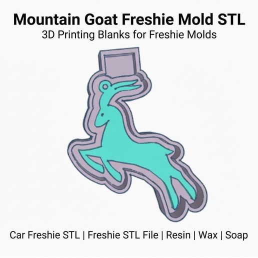 Stylized Mountain Goat Silicone Mold Master Model | 3D Printable STL for Casting