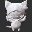 6g.jpg cat hooded keychain