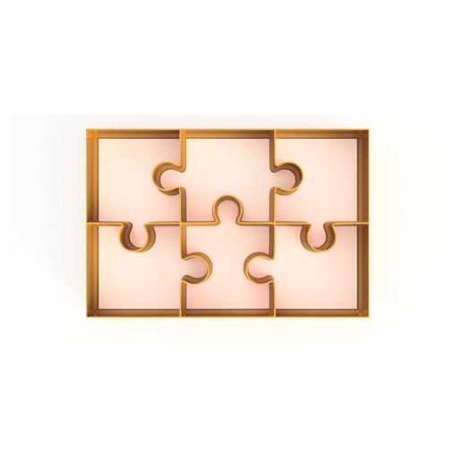 COOKIE CUTTER PUZZLE / COOKIE CUTTER PUZZLE / CORTANTE DE GALLETA DE ROMPECABEZA 3D model
