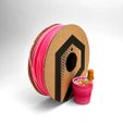 Pink.jpg 3D Printable Extruded Layer Pot with embellished 3D printing layers