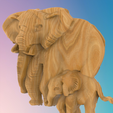 2.png Elephant and Calf 3D MODEL STL FILE FOR CNC ROUTER LASER & 3D PRINTER