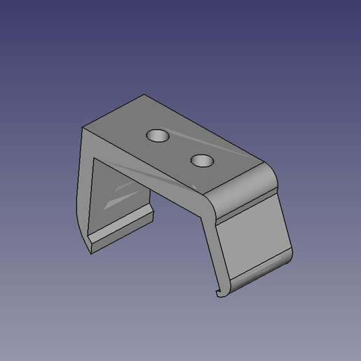 Gadget mounting platform base for DELL U2412 monitor - 1 unit width 3D model