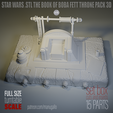 boba-base-03.png STAR WARS .STL THE BOOK OF BOBA FETT THRONE PACK 3D