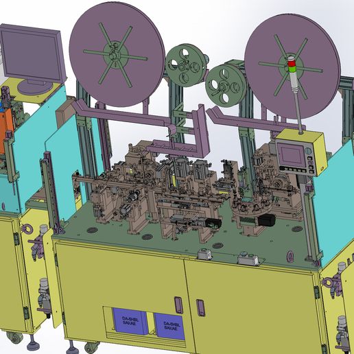 1.jpg industrial 3D model Electronic connector packing and assembly machine