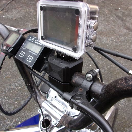 GoPro mount for moped. 3D model