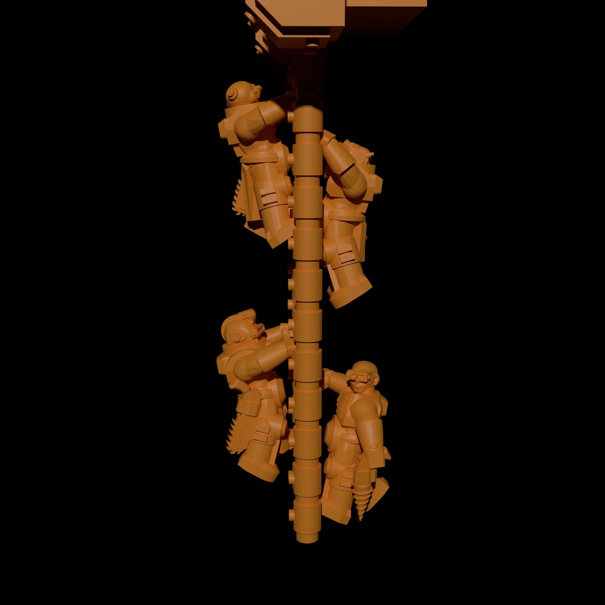 Ladder-climbers-2.jpg Free STL file Smallscale ladder climbers・3D printing design to download, BitsBlitzDesigns