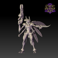Swarm_Comndr_Front.png STL-Datei Schwarm Söldner・3D-druckbares Modell zum Herunterladen