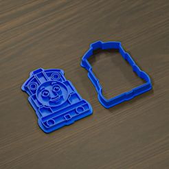 thomas-the-tank-engine-cutter.jpg STL file Thomas The Tank Engine Cookie Cutter & Stamp・3D printer design to download