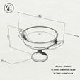 KYLIKES - TAINIOTI 3D MODEL DIMENTIONS IN MM BY TREE-D-PRINTS.COM KYLIX | TAINIOTI | ANCIENT GREEK POTTERY FORM