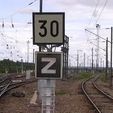 Panneau Z.jpg Limited speed zone sign Z 1/87 HO