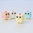 Render-1.jpg Pastel Cube Chicks – Snap-Fit Modular Cute Chicken Set